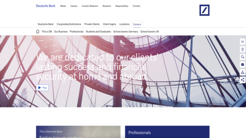 Deutsche Bank Website - Aplicație banking enterprise realizată de iWeb Digital pentru Deutsche Bank