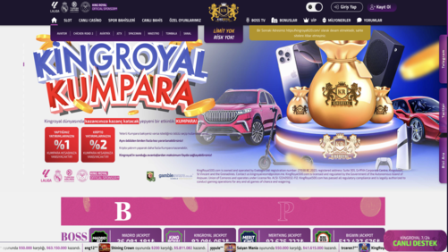 King Royal Website - Casinò online și platformă de jocuri realizate de agentia noastră de web design